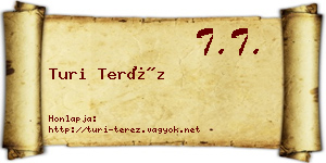 Turi Teréz névjegykártya